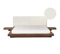 Bed Boucle ZEN 180 x 200 cm (EU Super King) Brown Ash Wood