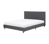 Beliani Bed Fabric Albi 160 X 200 Cm (Eu King Size) Grey