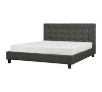 Fabric EU Super King Size Bed Grey LA ROCHELLE