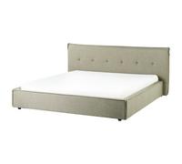 Bed Faux Linen LESTRE 180 x 200 cm (EU Super King) Green