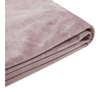 Beliani Bed Frame Cover Velvet Fitou 180 X 200 Cm Pink