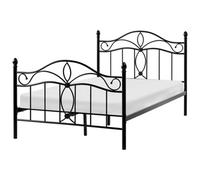 Beliani Bed Metal Antlia 120 X 200 Cm (Eu Small Double) Black
