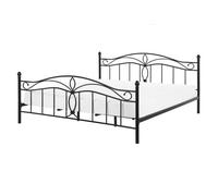 Bed Metal ANTLIA 140 x 200 cm (EU Double) Black