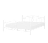 Beliani Bed Metal Antlia 180 X 200 Cm (Eu Super King) White