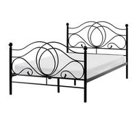 Bed Metal LYRA 120 x 200 cm (EU Small Double) Black