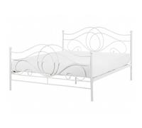 Beliani Bed Metal Lyra 140 X 200 Cm (Eu Double) White