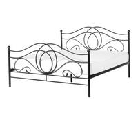 Beliani Bed Metal Lyra 160 X 200 Cm (Eu King Size) Black