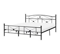 Beliani Bed Metal Rodez 180 X 200 Cm (Eu Super King) Black