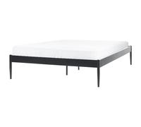 Beliani Bed Metal Vaurs 140 X 200 Cm Eu Double Black, Black