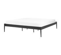 Beliani Bed Metal Vaurs 180 X 200 Cm Eu Super King Black, Black