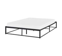 Beliani Bed Metal VIRY 140 x 200 cm (EU Double) Black, Black
