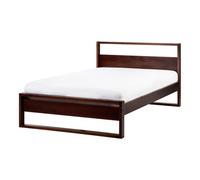 Beliani Bed Pine Wood Giulia 120 X 200 Cm (Eu Small Double) Dark Brown