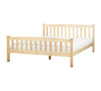 Bed Pine Wood GIVERNY 160 x 200 cm (EU King Size) Light Brown