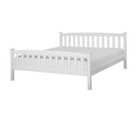 Beliani Bed Pine Wood Giverny 160 X 200 Cm (Eu King Size) White