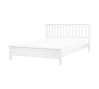 Wooden EU Double Size Bed White MAYENNE