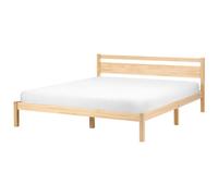 Bed Pine Wood MERCURER 180 x 200 cm (EU Super King) Light Brown