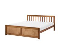 Beliani Bed Pine Wood Olendon 140 X 200 Cm (Eu Double) Brown
