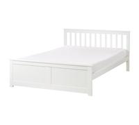 Beliani Bed Pine Wood Olendon 140 X 200 Cm (Eu Double) White