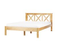 Bed Pine Wood TANNAY 140 x 200 cm (EU Double) Light Brown