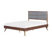 Bed POISSY 160 x 200 cm (EU King Size) Dark Ash Wood