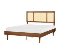 Beliani Bed Rattan Auray 160 X 200 Cm (Eu King Size) Brown
