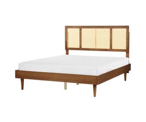 Beliani Bed Rattan Auray 160 X 200 Cm (Eu King Size) Brown