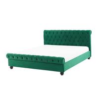 Bed Velvet AVALLON 160 x 200 cm (EU King Size) Emerald Green