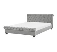 Bed Velvet AVALLON 180 x 200 cm (EU Super King) Grey