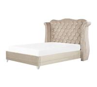Bed Velvet AYETTE 180 x 200 cm (EU Super King) Beige