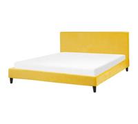Bed Velvet FITOU 180 x 200 cm (EU Super King) Yellow