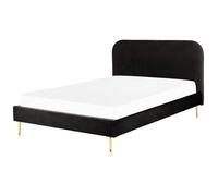 Bed Velvet FLAYAT 140 x 200 cm (EU Double) Black