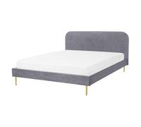 Bed Velvet FLAYAT 140 x 200 cm (EU Double) Grey