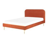 Bed Velvet FLAYAT 160 x 200 cm (EU King Size) Orange