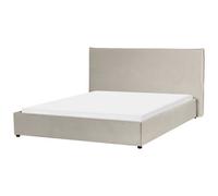 Bed Velvet LAVAUR 160 x 200 cm (EU King Size) Taupe