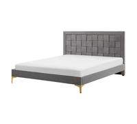 Bed Velvet LIMOUX 140 x 200 cm (EU Double) Grey