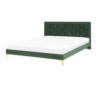 Modern Velvet Fabric EU Super King Size Bed Frame 6ft Upholstered Green Limoux