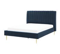 Bed Velvet MARVILLE 140 x 200 cm (EU Double) Dark Blue