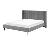 Bed Velvet VILLETTE 180 x 200 cm (EU Super King) Grey