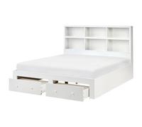 Beliani Bed with Storage Drawers TARARE 180 x 200 cm (EU Super King) White, White
