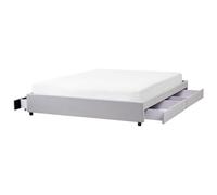 Bed with Storage Drawers without Headboard Fabric PRADES 180 x 200 cm (EU Super