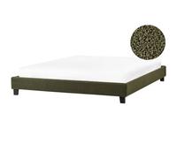 Bed without Headboard Boucle ROANNE 180 x 200 cm (EU Super King) Dark Green