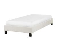 Bed without Headboard Fabric ROANNE 90 x 200 cm (EU Single) Light Beige