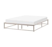Beliani Bed Without Headboard Metal Viry 160 X 200 Cm (Eu King Size) Light Beige
