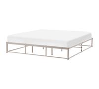 Beliani Bed Without Headboard Metal Viry 180 X 200 Cm (Eu Super King) Light Beige