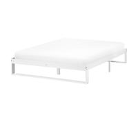Beliani Bed Without Headboard Pine Wood Talairan 140 X 200 Cm (Eu Double) White