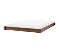 Beliani Bed Without Headboard Wood Antras 180 X 200 Cm (Eu Super King) Dark Brown