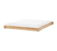 Beliani Bed Without Headboard Wood Antras 180 X 200 Cm (Eu Super King) Light Brown