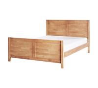 Bed Wood CHAMPAGNAT 140 x 200 cm (EU Double) Light Brown