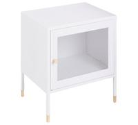 Bedside Table OSSETT Metal White
