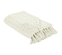 Beliani Bedspread Bere Cotton 220 X 240 Cm Off-White